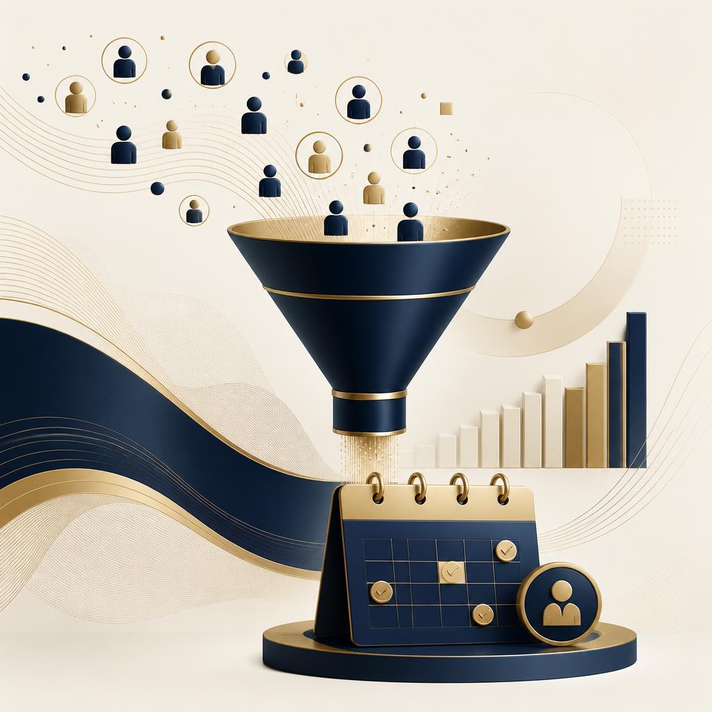 Annuity Leads program illustration showing qualified prospects flowing into an appointment calendar