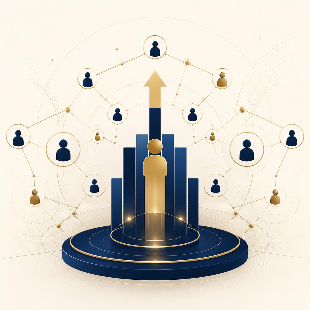 Divine Reach Recruiting illustration showing producer network expansion and growth